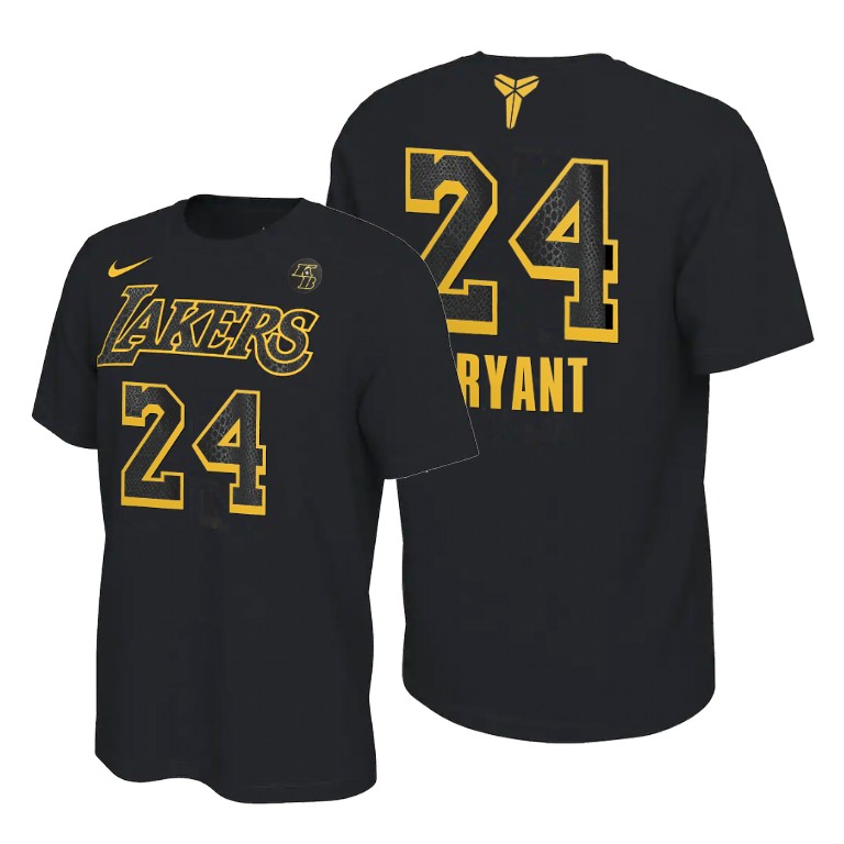 Men's Los Angeles Lakers Kobe Bryant #24 NBA Inspired Restart 2020 Mamba Week Black Basketball T-Shirt ZZY6583FP